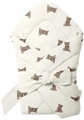 Produktbild von Baby-Einschlagdecke / Pucktuch Aus Musselin (Crinkle-Musselin) 75 × 75 Cm