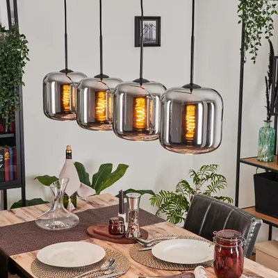 Produktbild von Pernate Hängelampe aus Metall/Glas in Schwarz/Chromffarben