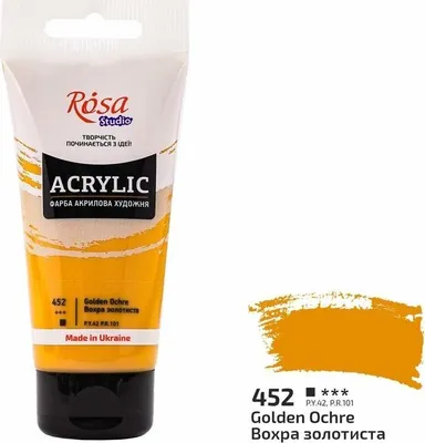Obrázok produktu pre Akrylová farba Golden Ochre 452, 75 ml – Rosa