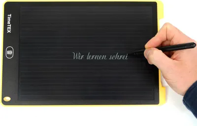 Produktbild von TimeTEX Digitale Schiefertafel SDZ "A4-S", schwarzes Display, 3-geteilte Schreibzeile