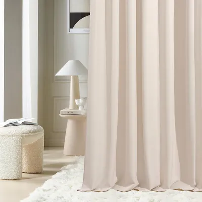 Image de Rideau ROOM99 Aura, avec œillets, 140 x 240 cm, couleur crème clair, 1 pièce