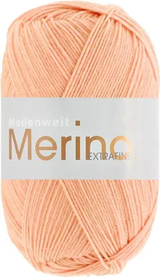Produktbild von Lana Grossa - Meilenweit 100g Merino Extrafine uni 2458 apricot