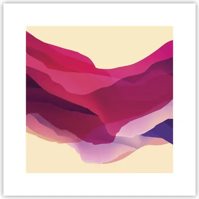 Produktbild von Poster - Poster ohne Rahmen - Abstraktion Berge Rosa - 30x30 cm - Wand Bild - Wanddeko - Wandbilder - Kunstposter - Wandposter - Bilder - Kunstdruck - Wanddekoration - Wandbild - P2XAC30x30-4288