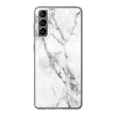 Produktbild von MuchoWow® Handyhülle Schutzhülle Hülle für Samsung Galaxy S21 Marmor - Luxus - Weiß Silikon Softcase Handy Hülle - Softcase