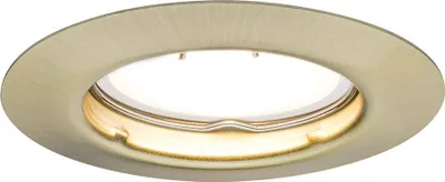 Produktbild von Nice Price LED Einbauleuchte Messing gebürstet rund starr 3W GU10 230lm warmweiß 3000K