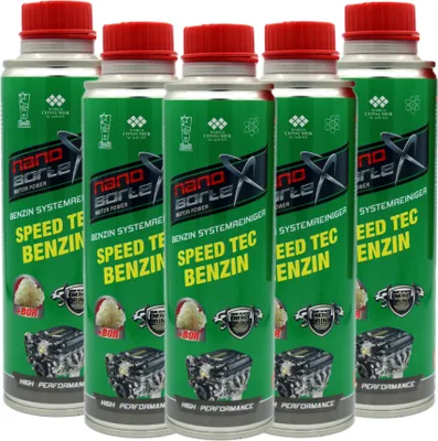 Produktbild von NanoBorTeX Motor-Power 5x300ml Benzinzusatz Benzin Additiv Systemreiniger mit BOR BORON DAS ORIGINAL NanoBor