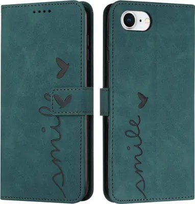 Produktbild von iPhone 16e / 17e Hülle - Coverup Smile Klapphülle - Grün