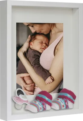 Produktbild von BD ART Box 3D 30x40 cm rám na predmety rám na obraz, štvorcový biely na vyplnenie, hlbší na predmety, suvenýry 3 cm, na zavesenie na stenu alebo na pracovný stôl