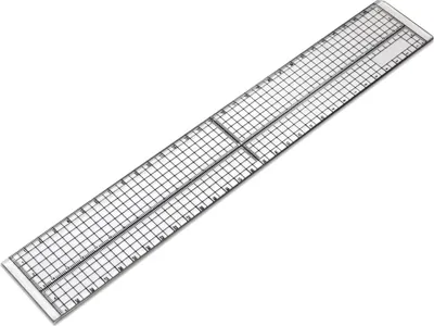 Obrázok produktu pre Priehľadné pravítko na rezanie - Kovový okraj - 30 cm