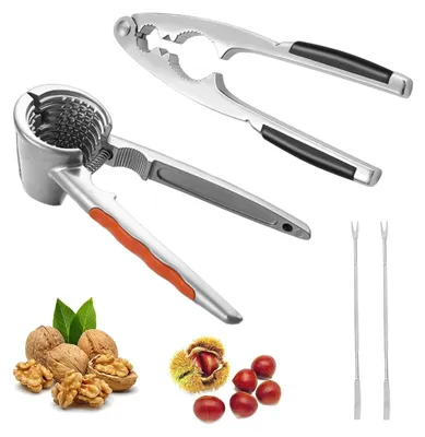 Produktbild von TRANKIELO® - 4 Nussknacker mit rutschfestem Griff – Vielseitiges Werkzeug zum Öffnen von Walnüssen und Schalentieren
