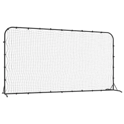 Produktbild von vidaXL Fußball-Rebounder Schwarz 366x90x183 cm HDPE