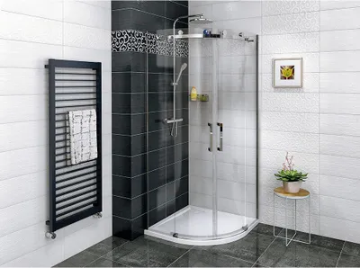 Produktbild von Gelco DRAGON Duschabtrennung Viertelkreis 900x900 mm, R550, 2xTür, Klarglas