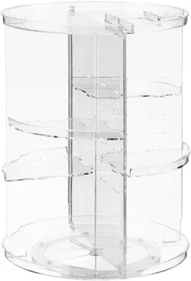 Obrázek produktu pro Průhledný organizér otočný o 360°, nastavitelný multifunkční toaletní stolek na kosmetiku a péči o tělo.