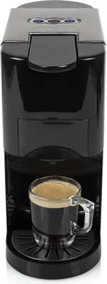 Produktbild von Princess 01.249450.01.001 Multikapsel-Kaffeemaschine Stahl 4-in-1, Pod-Kaffeemaschine, 0,8 l, Kaffeekapsel, Kaffeepad, Gemahlener Kaffee, 1450 W, Schwarz, Edelstahl