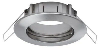 Image de Luminaire encastré Paulmann, rond, en fer brossé, IP44, fixe, sans ampoule