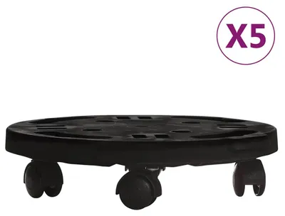 Obrázek produktu pro vidaXL Válec na rostliny 5 ks o průměru 30 cm černý 170 kg