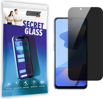 Zdjęcie produktu dla Ochraniacz ekranu GrizzGlass SecretGlass Privacy dla Oppo A16 - Czarny