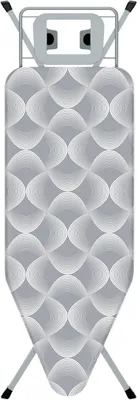 Image de STANEW Table à Repasser 120 x 45 cm,Planche à Repasser Pliable,Système Anti-Fermeture,Hauteur Réglable,avec Housse en 100% Coton,Gris ondulé