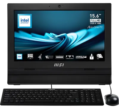 Immagine prodotto di MSI PRO AP162T N100 4GB/128GB SSD, display 15,6", all-in-one, sistema operativo Windows 11 Pro, modello ADL-019DE - Computer all-in-one con monitor integrato, processore da 3,4 GHz