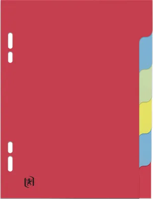 Produktbild von Oxford Karton Register blanko 170 x 220 mm farbig 6-teilig