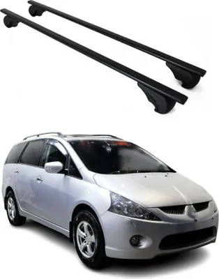 Produktbild von Dachträger Grundtäger für Mitsubishi Grandis 2004-2010 75kg Metall Schwarz 2 tlg