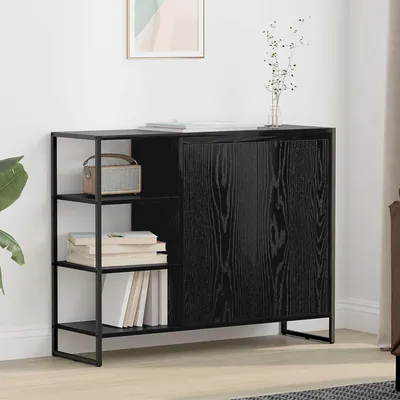 Zdjęcie produktu dla vidaXL Szafka boczna o wyglądzie czarnego dębu 96,5 x 30 x 75 cm