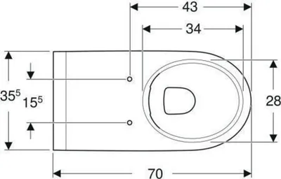 Produktbild von Geberit 500693011 Renova Comfort Wand-WC Tiefspüler