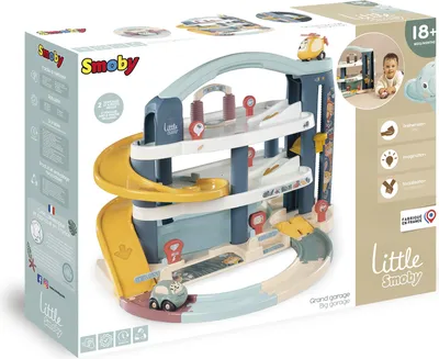 Produktbild von Smoby Großes Parkhaus - Mini-Flitzer, Auto, Hubschrauber, Waschanlage, Werkstatt