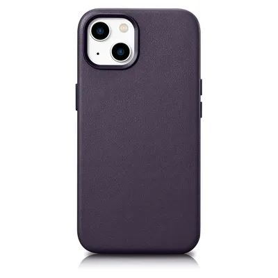 Obrázek produktu pro iCarer Case Kožené pouzdro pro iPhone 14 Plus tmavě fialové (kompatibilní s MagSafe)