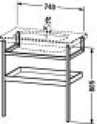 Produktbild von Duravit Möbel-Accessoires Handtuchhalter mit Ablage DuraStyle 9882, 740x440mm, DS988204376