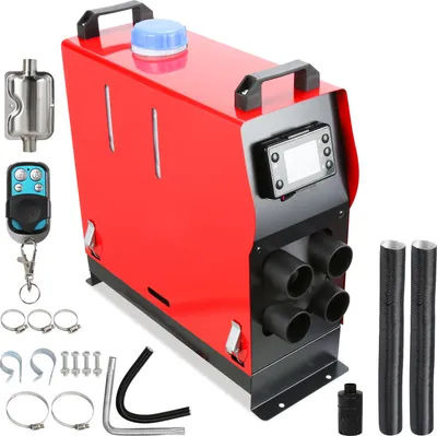 Obrázek produktu pro 12V parkovací ohřívač dieselové palivo 5 KW dieselové parkovací topení vzduchové topení vzduchová nafta, vzduchové naftové topení pro osobní automobil RV kamion obytný autobus s dálkovým ovládáním černý LCD spínač 1 výstup vzduchu