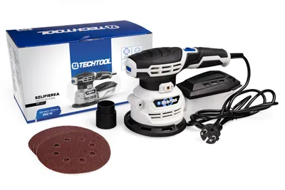 Zdjęcie produktu dla Szlifierka mimośrodowa oscylacyjna TECHTOOL TTOS01 250 W 7000-12000 obr./min 125 mm