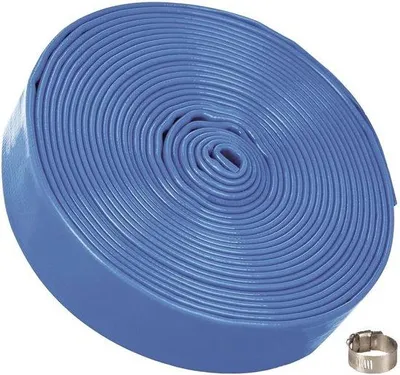 Immagine prodotto di Tubo di scarico blu da 10 metri, 1,25 pollici, con morsetti
