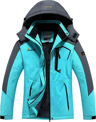 Produktbild von Winterjacke Damen-Skijacke, wasserdichte, thermogefütterte Outdoor-Jacke, abnehmbare Softshell-Winterjacke mit Kapuze