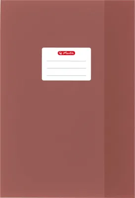 Produktbild von 5 Herlitz Heftumschläge / Hefthüllen DIN A4 / Baststruktur / Farbe: braun