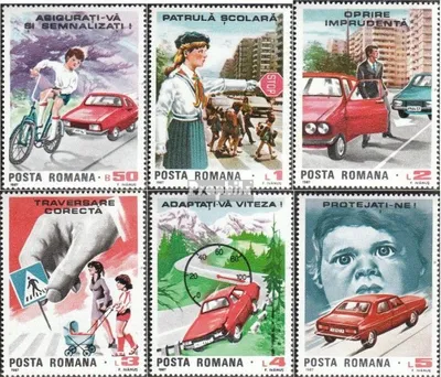 Produktbild von Briefmarken Rumänien 1987 Mi 4411-4416 (kompl.Ausg.) postfrisch Sicherheit im Strassenverkehr