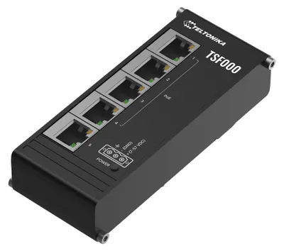 Zdjęcie produktu dla Teltonika TSF000, Nie zarządzany, Fast Ethernet (10/100), Obsługa PoE, Desktop