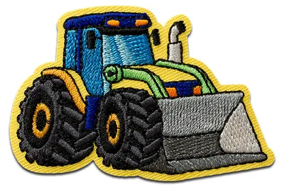 Obrázek produktu pro Mono Quick Truck Bagger yellow - nažehlovací nášivka, nažehlovací aplikace, nášivky, k nažehlení, velikost: 4 x 6,1 cm
