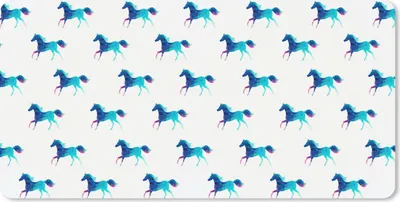 Produktbild von MuchoWow® Mauspad Mousepad Mädchen - Pferde - Kristall - Muster - Mädchen - Blau - Kinder - Kind 60x30 cm - Mousepads - Maus Mat - Pad - Mausunterlage - Nachhaltig