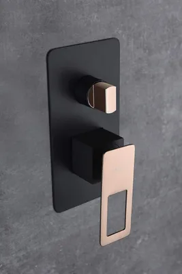Immagine prodotto di Set doccia - Doccia a pioggia - Miscelatore per doccia - Set doccia - Doccetta - Nero, rosa oro