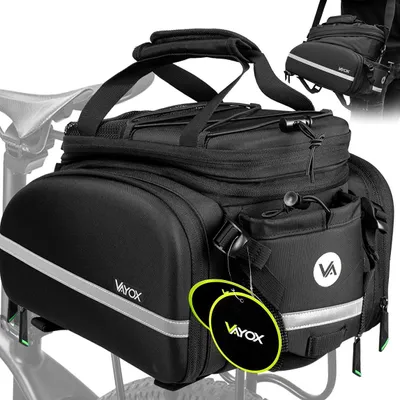 Produktbild von Vayox Fahrradtasche VA0346 | 10-35 L | Easy-Mount | Wasserdicht | Faltbar | Schwarz