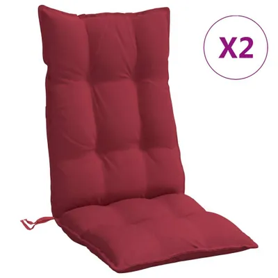 Produktbild von vidaXL Hochlehner-Auflagen 2 Stk. Weinrot Oxford-Gewebe