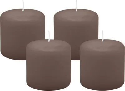 Produktbild von 4er Set Adventskranzkerzen Mocca Ø 60 x 60 mm