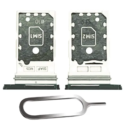 Produktbild von Samsung Galaxy S23 Ultra 5G Sim Karten Halter Tray Adapter Fach Stecker Slot Nadel Pin Dual Green Grün