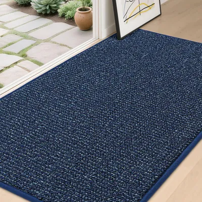 Immagine prodotto di Tappetino antiscivolo per interni, lavabile, 90 x 150 cm, colore blu