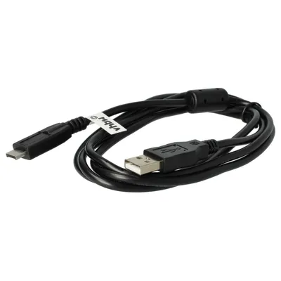 Produktbild von vhbw USB-Kabel kompatibel mit Panasonic Lumix DMC-FS3, DMC-FT2, DMC-FX10, DMC-FS20, DMC-FT1, DMC-FX07, DMC-FX01 Kamera, Camcorder - Datenkabel, 145 cm