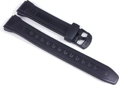 Produktbild von Casio Collection Uhrenarmband 18mm Resin schwarz W-212