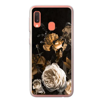 Produktbild von MuchoWow® Handyhülle Schutzhülle Hülle für Samsung Galaxy A20e Rose - Gold - Blumenstrauß Silikon Softcase Handy Hülle - Abdeckung
