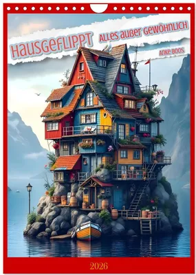 Produktbild von Hausgeflippt (Wandkalender 2026 DIN A4 hoch), CALVENDO Monatskalender