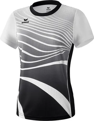 Produktbild von Erima Leichtathletik T-Shirt Laufshirt Sport T-Shirt Damen schwarz weiß Gr 42